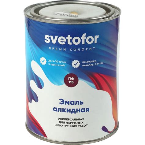 Эмаль Светофор ЛЮКС ПФ-115 светло-серая, 0.8 кг ТД000004565 - выгодная ...