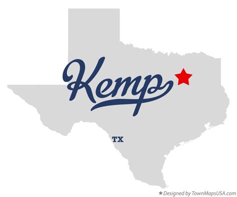 Map of Kemp, TX, Texas