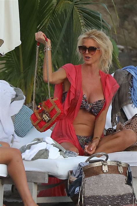 Victoria Silvstedt In Bikini At A Beach In St Barts Hawtcelebs