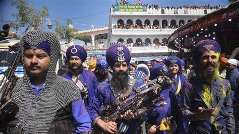 Punjabs Hola Mohalla Traditional Sikh Nihang Soldiers Display Valour