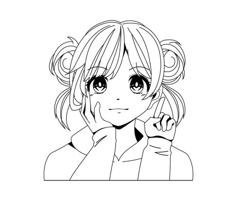 anime female  style  vector art  vecteezy