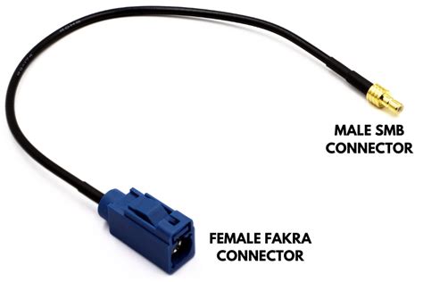 Blue Female Fakra To Male Smb Dab Antenna Adapter Cable Cm Incartec