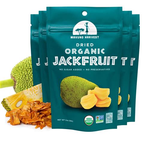 Mavuno Harvest Jackfruit Dried Fruit Snacks Unsweetened