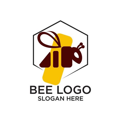 Dise O Del Logotipo De La Abeja Concepto Simple Vector Premium Vector