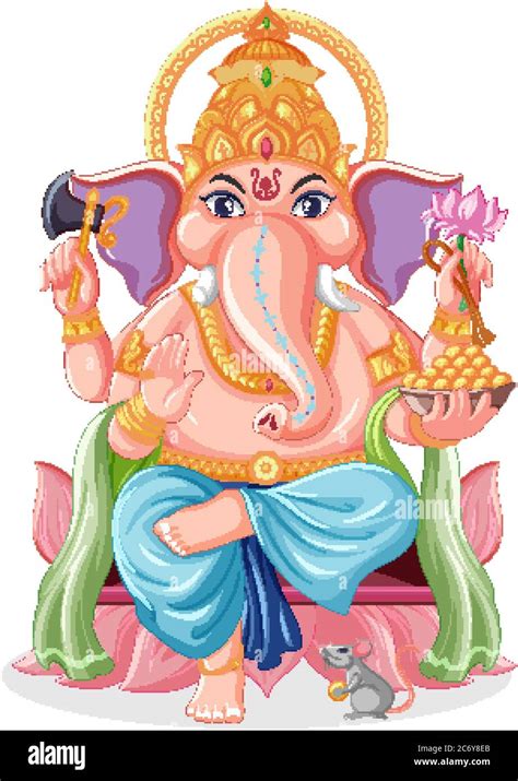 Lord Ganesha cartoon style illustration Stock Vector Image & Art - Alamy