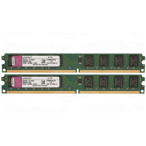 Kit 2 Memória Ram Kingston 2gb ddr2 800mhz Pc2 6400 Total 4gb Intel e