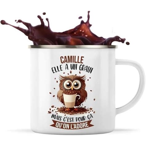 Tasse Camille Chouette Caf Ml Mug Maill M Tallique Id E