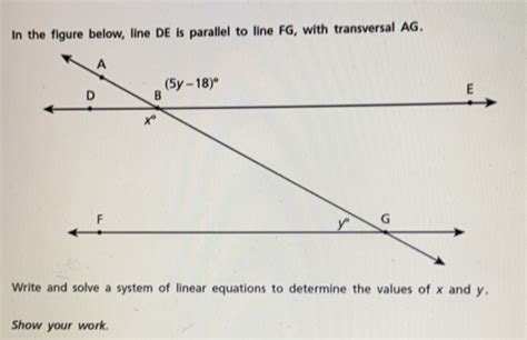 Solved In The Figure Below Line De Is Parallel To Line Fg With