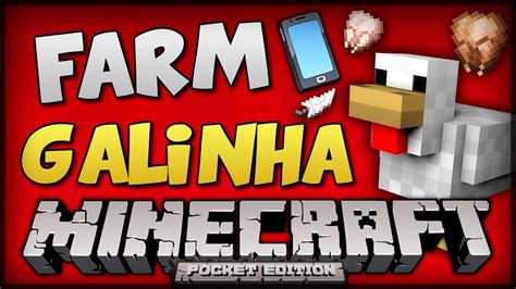 MINECRAFT PE FARM DE GALINHA AUTOMÁTICA FRANGO ASSADO E PENA