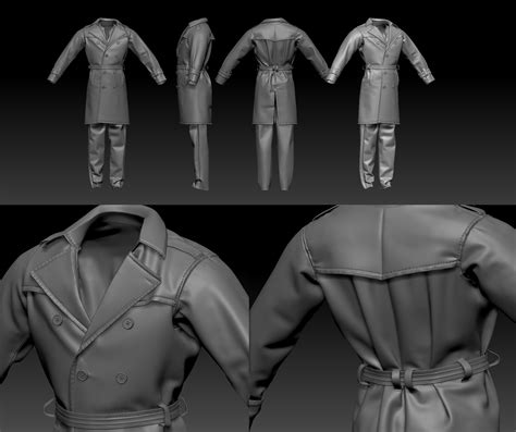 Artstation Trench Coat Sculpt