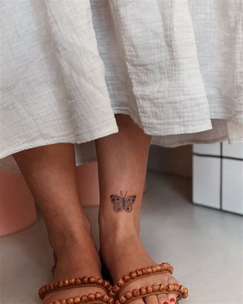 Butterfly Tattoo Located On The Ankle