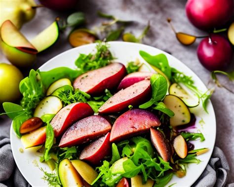 La Fantaisie Printanière Salade de Veau aux Prunes et Courgettes