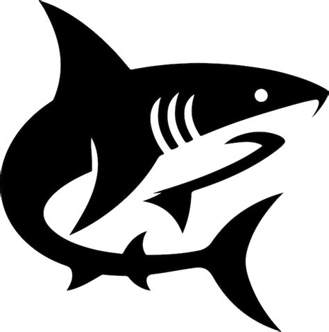 Premium Vector Minimal Shark Icon Clipart Vector Silhouette Flat