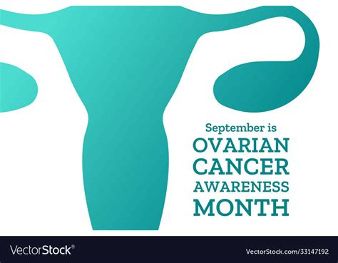 Ovarian cancer awareness month template Royalty Free Vector