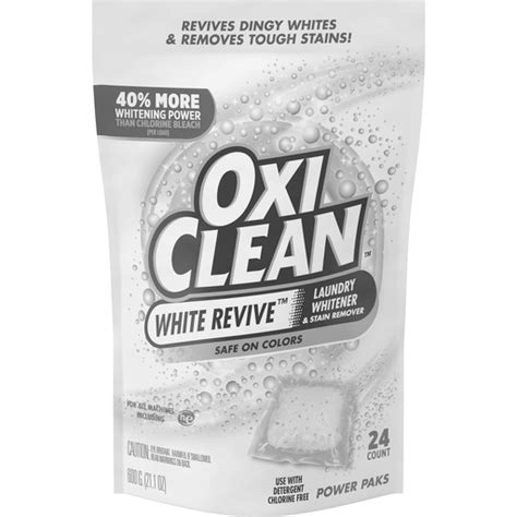 Oxiclean White Revive Laundry Whitener Stain Remover Power Paks 24