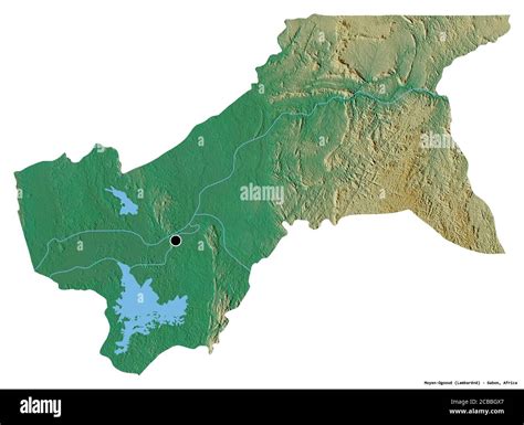 Forma De Moyen Ogooué Provincia De Gabón Con Su Capital Aislada Sobre