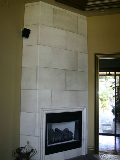 Faux Stone Fireplace and Molding