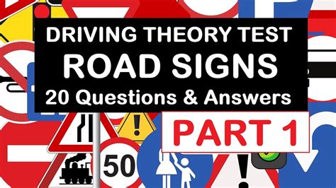 Uk Driving Test Theory Questions Road Signs Part 1 20 Questions And Answers Multiple Choice