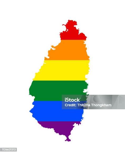 Lgbt Flag Map Vector Rainbow Map Of Country In Colors Of Lgbt Pride