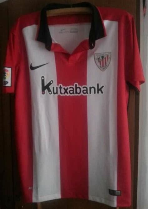 Athletic Bilbao Home Football Shirt 2015 2016 Sponsored By Kutxabank