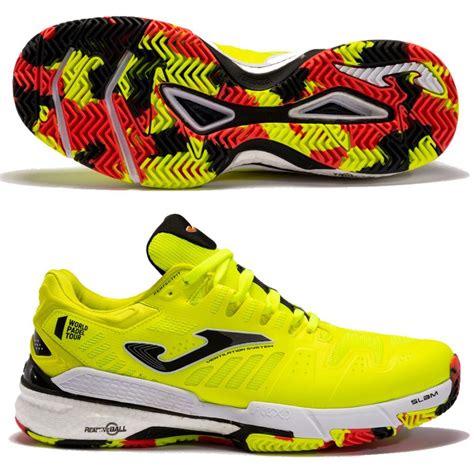 Joma T Slam Men Nero Giallo Fluo Suola Argilla Zona De Padel