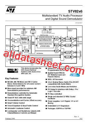 STV8206 Datasheet PDF STMicroelectronics