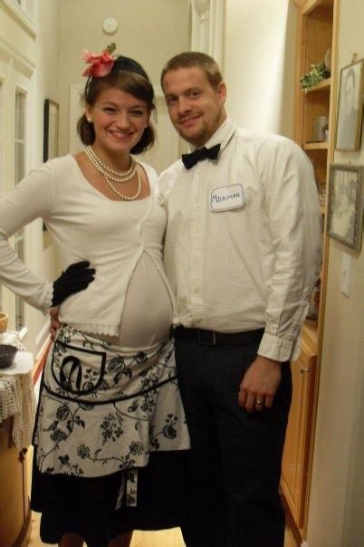 Pregnant On Halloween Milk Man And Housewife Best Costume We Ever Had