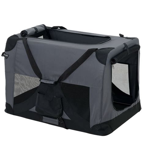 Hundetransportbox Grau Faltbar Transportbox Hunde Falt Box Trage Tasche