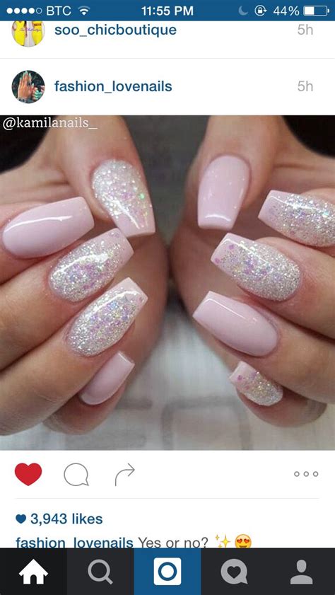 Nude Sparkle Gorgeous Nails Love Nails Pink Nails Pretty Nails