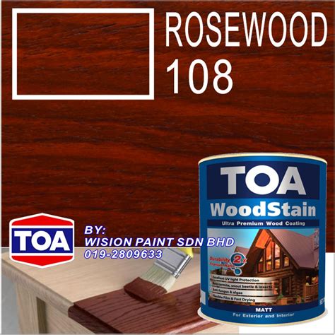 Tl Rosewood L Toa Woodstain Matt Varnish Wood Coating