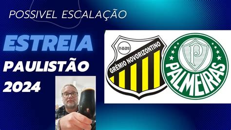 Novorizontino x Palmeiras Possível escalação YouTube