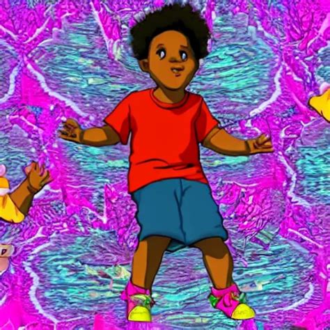 Trippy Kid Nimbus Dancing Arthub Ai