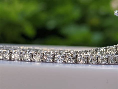 Ct Vvs Diamond Tennis Riviera Bracelet Kt Wei Gold Catawiki