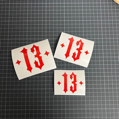 3x Number 13 Stickers for Motorcycle HD Chopper Bobber Dyna - Etsy