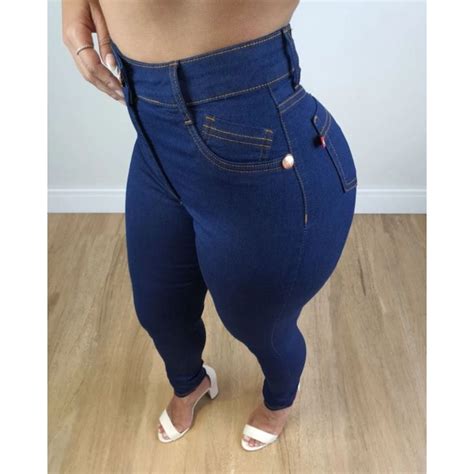 Cal A Carmen Jeans Skinny Modela Bumbum Bastante Elastano Shopee