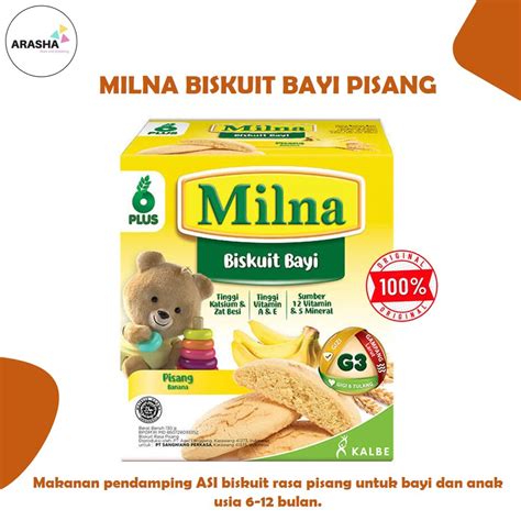 Jual MILNA BISKUIT BAYI 110 GR USIA 6 12 BULAN ORIGINAL BERAS MERAH