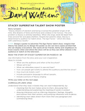 Fillable Online Stacey Superstar Talent Show Poster Fax Email Print