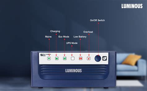 Luminous Inverter Battery Combo Eco Watt Neo 700 Square Wave 600VA