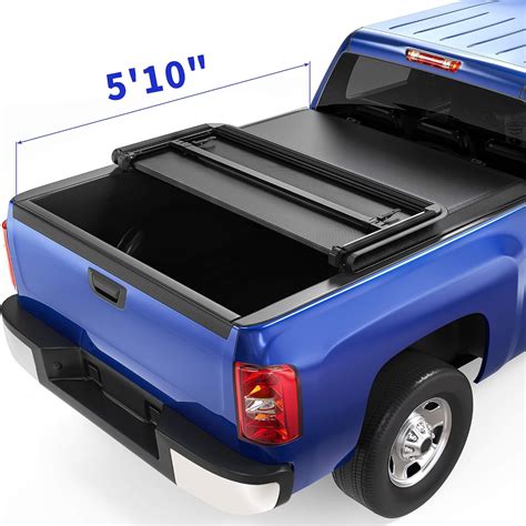 Oedro Upgraded Soft Tri Fold Truck Bed Tonneau Cover On Top Compatible With 2007