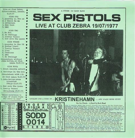 2LP SEX PISTOLS LIVE AT CLUB ZEBRA IN KRISTINEHAMN 1977 Limi