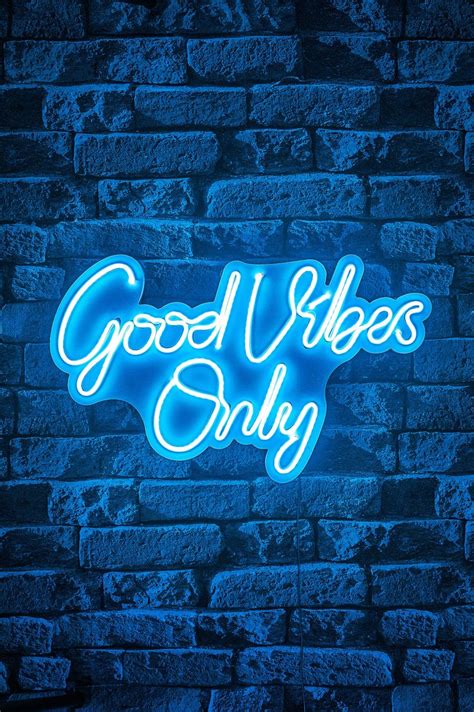 Good Vibes Only Neon Sign Wall Decor Custom Handmade Neon Good Vibes