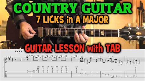 Country Guitar Licks Tabs Lesson Tutorial Tab How To Play Country