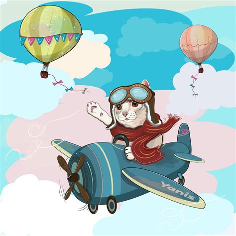 Иллюстрация Самый милый летчик | Illustrators.ru