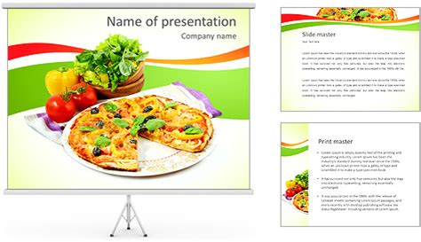 Pizza PowerPoint Template & Backgrounds ID 0000005033 - SmileTemplates.com