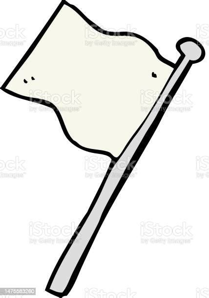 Cartoon White Flag Stock Illustration Download Image Now Art Blank