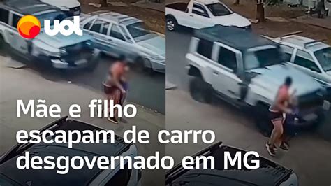 M E E Filho Escapam De Carro Desgovernado Que Invade Cal Ada Em