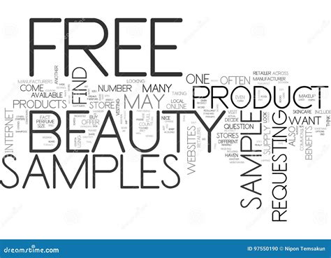 Free Beauty Samples What they are and How To Find Them Word Cloud Concept Stock Illustration ...