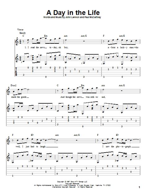 A Day In The Life by The Beatles - Solo Guitar - Guitar Instructor