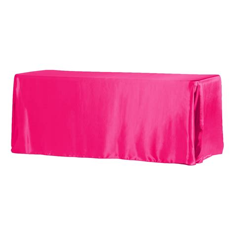 Satin Rectangular 90 X 132 Inch Tablecloth Fuchsia At Cv Linens