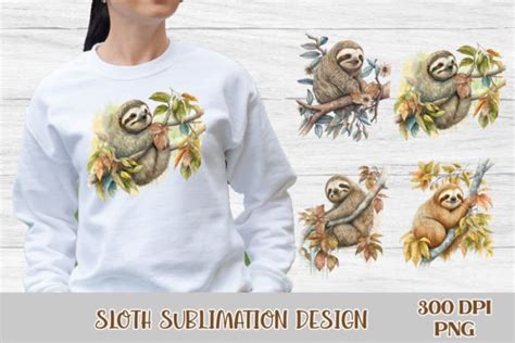 Sloth Sublimation Bundle Sloth Clipart Graphic By Svetlanakrasdesign